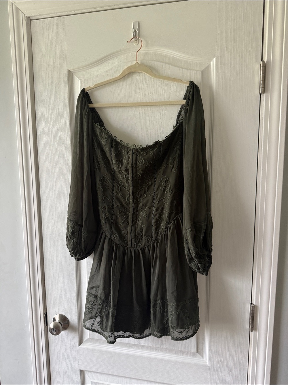 ASOS corset style cottage core dress